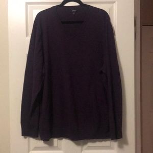 Apt 9 Men’s Big & Tall V-Neck Purple Sweater (3XB)